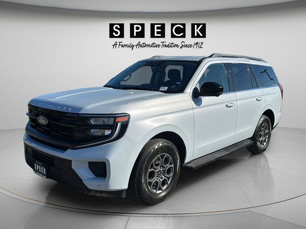 2025 Ford Expedition Active in Space Silver Metallic — front three-quarter view
