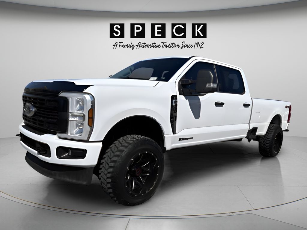 2024 Ford F-350 XLT in Oxford White — front three-quarter view