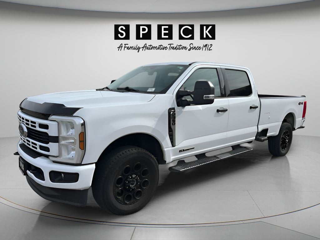 2024 Ford F-350 XLT in Oxford White — front three-quarter view