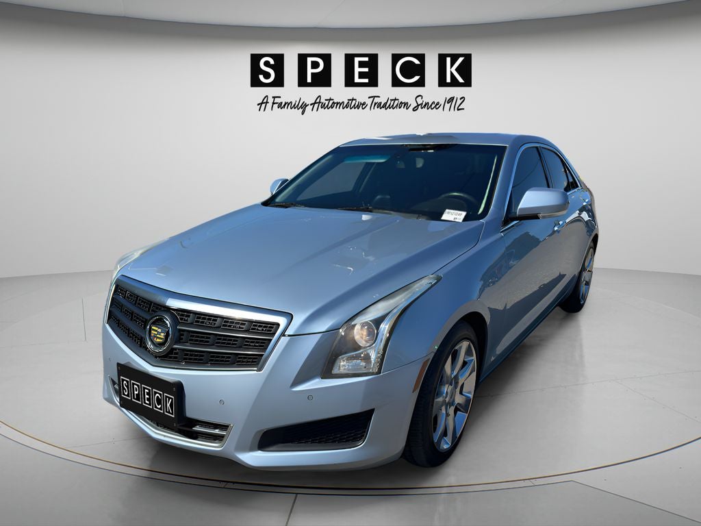 2013 Cadillac ATS Luxury in Glacier Blue Metallic — front three-quarter view