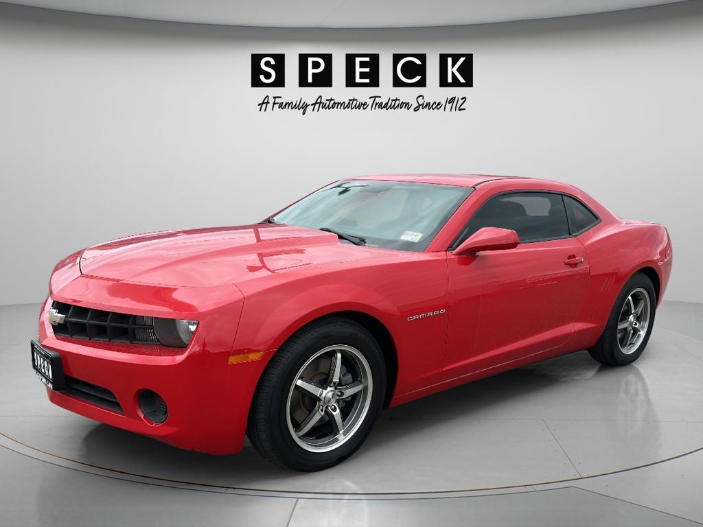 2012 Chevrolet Camaro 1LS in Victory Red — front three-quarter view