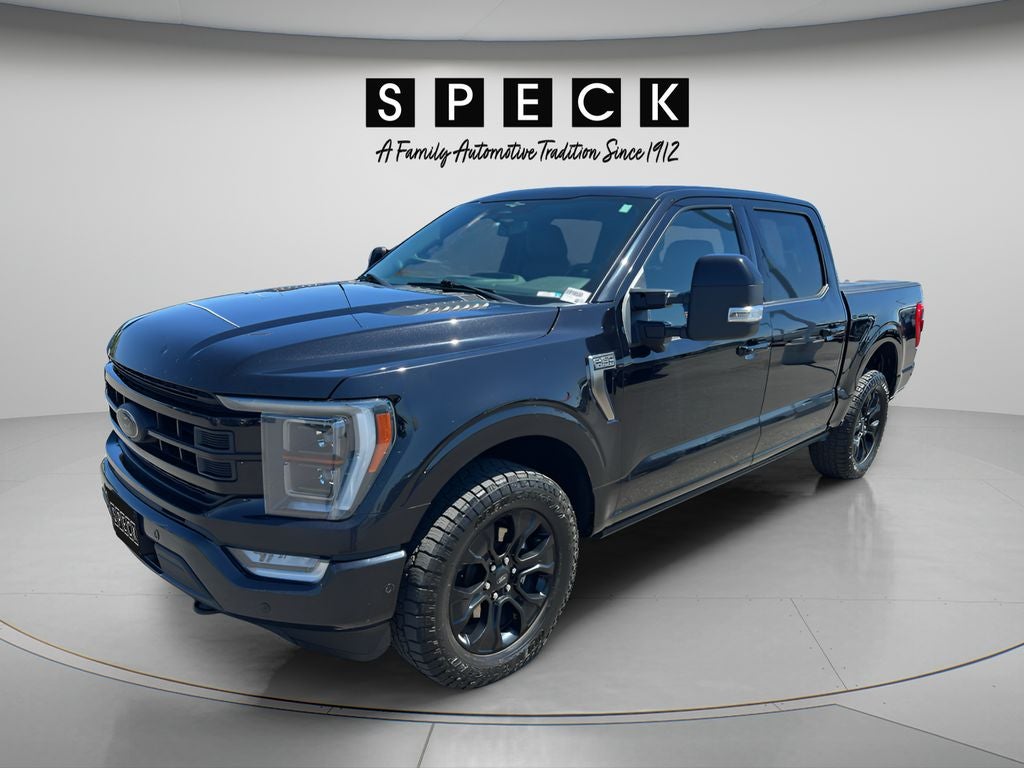 2023 Ford F-150 Platinum in Black — front three-quarter view