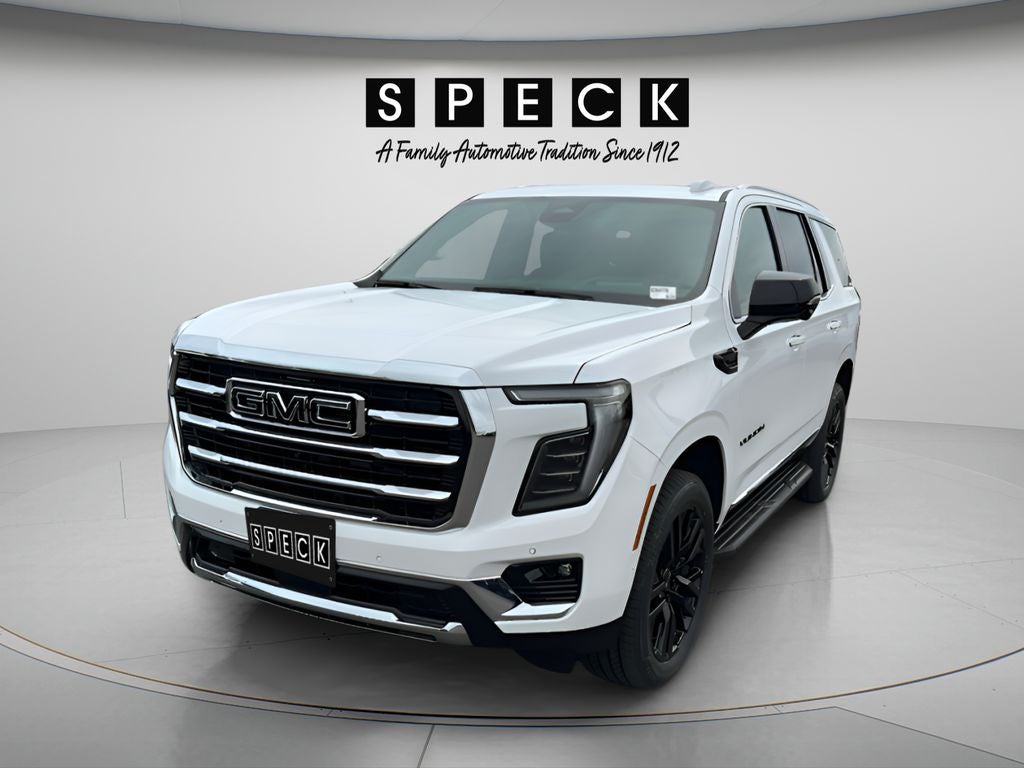 2026 GMC Yukon Elevation in Summit White — front three-quarter view