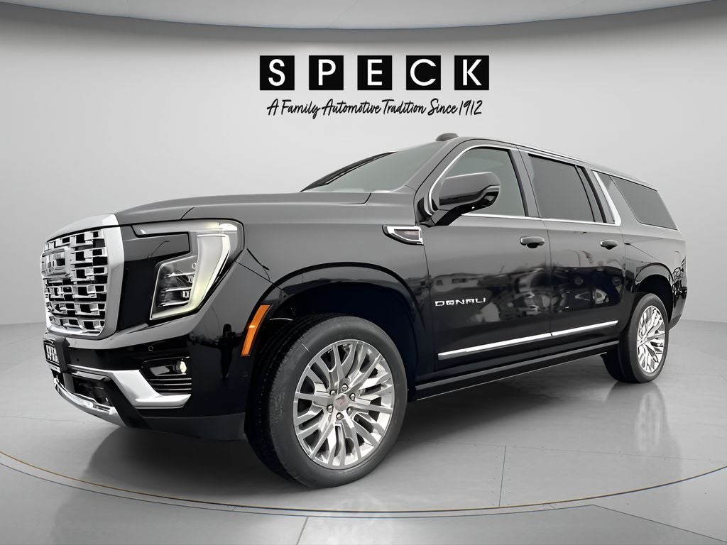 2026 GMC Yukon XL Denali in Onyx Black — front three-quarter view