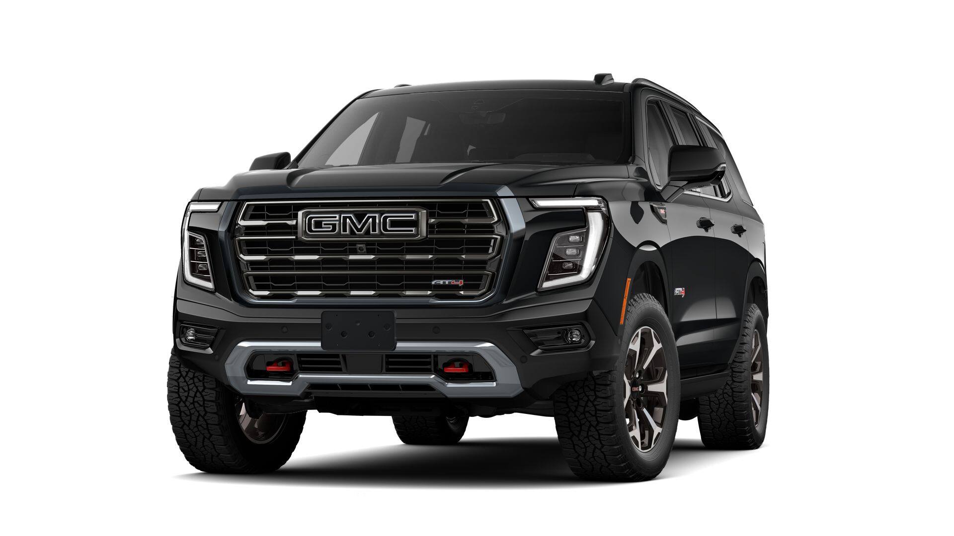 2026 GMC Yukon AT4 Ultimate in Onyx Black — front three-quarter view