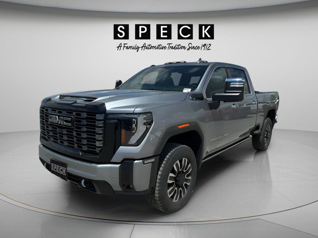 2026 GMC Sierra 3500 HD Denali Ultimate in Sterling Metallic — front three-quarter view