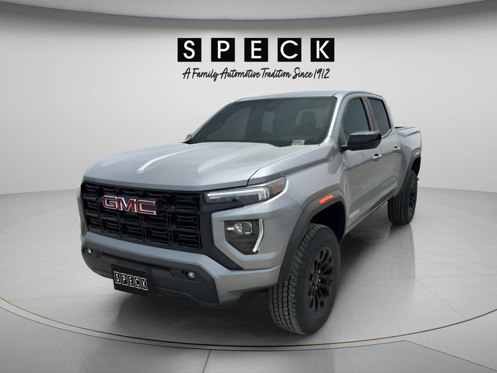 2026 GMC Canyon Elevation in Sterling Metallic — front three-quarter view