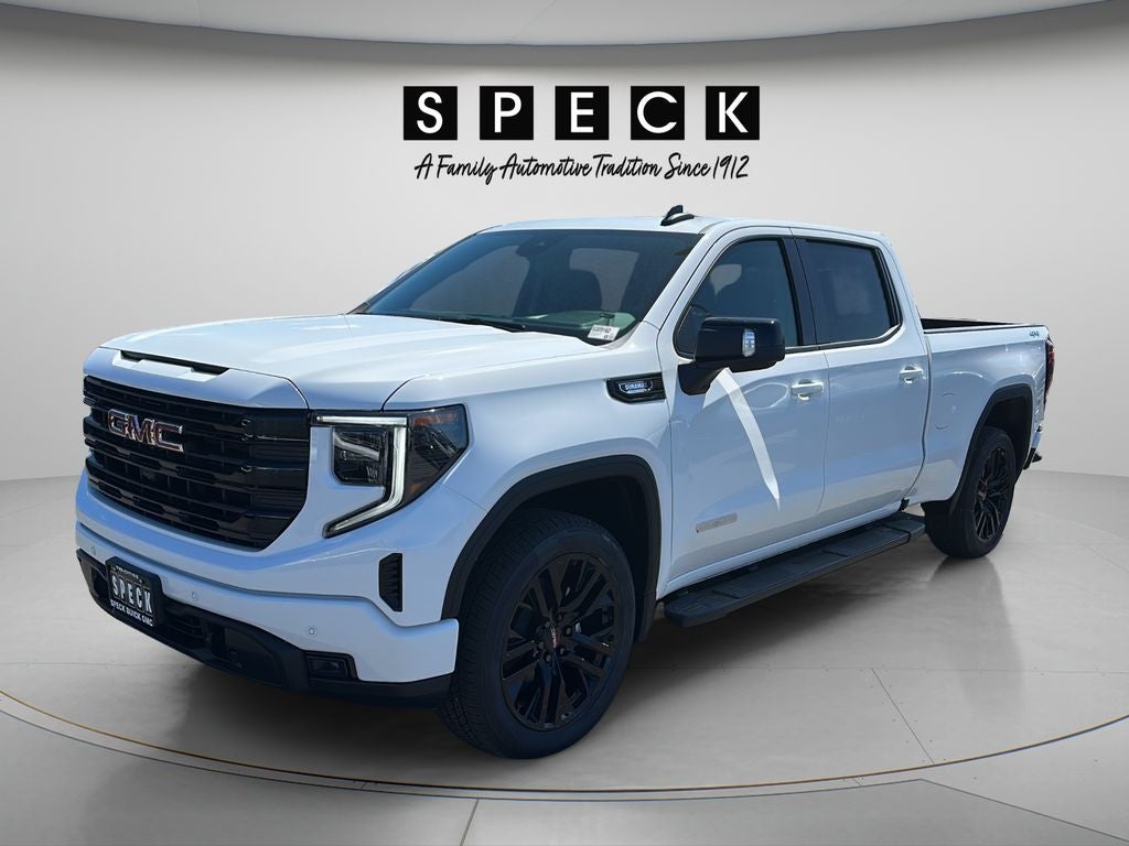 2026 GMC Sierra 1500 Elevation in Summit White — front three-quarter view
