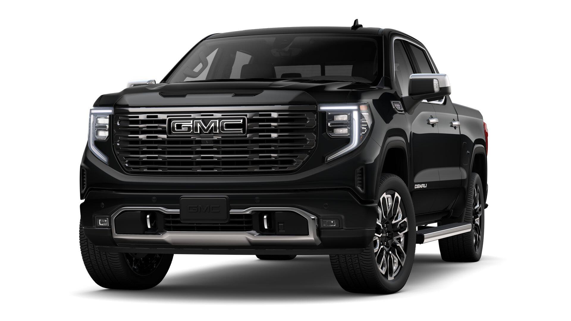 2026 GMC Sierra 1500 Denali Ultimate in Onyx Black — front three-quarter view