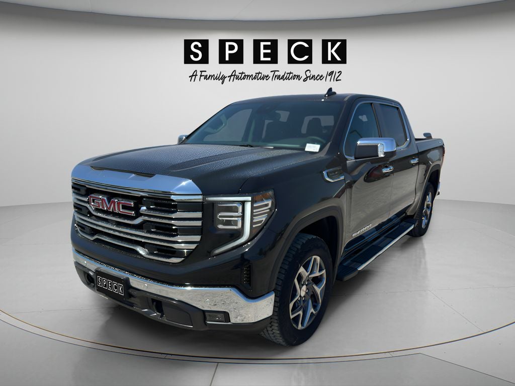 2026 GMC Sierra 1500 SLT in Onyx Black — front three-quarter view