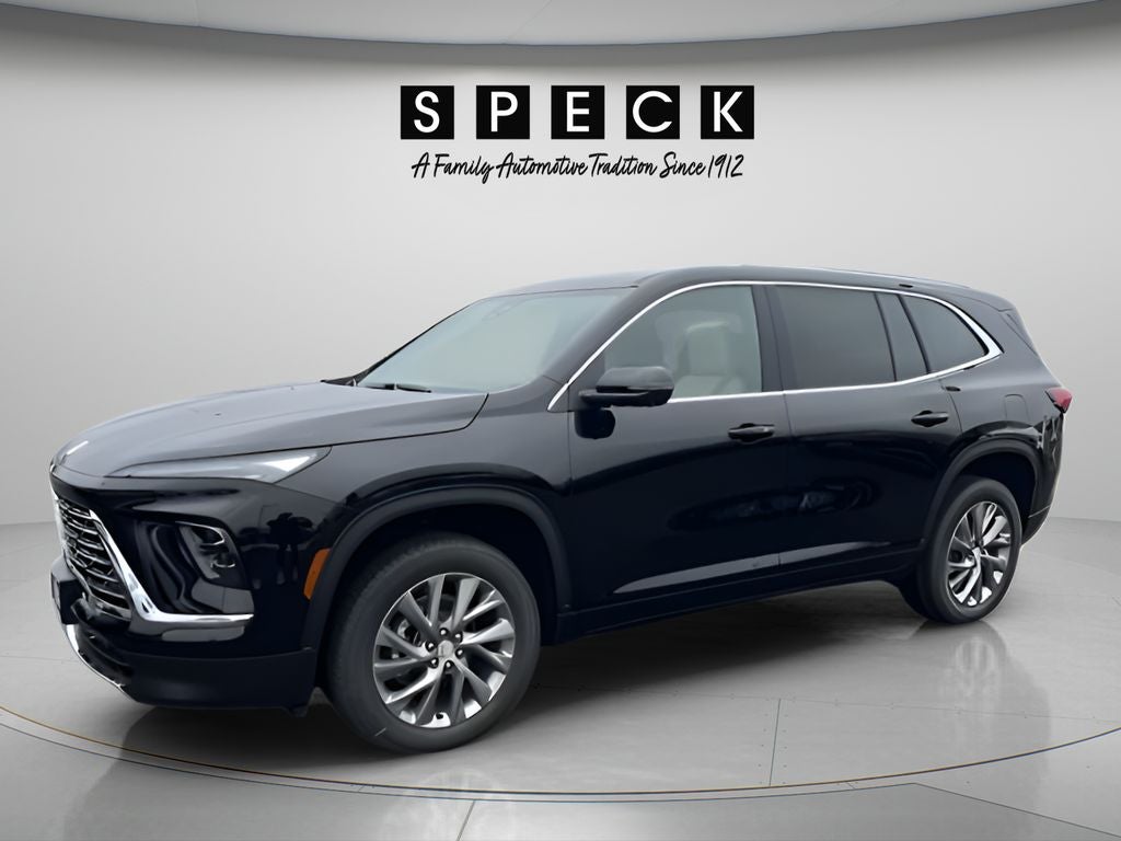 2026 Buick Enclave Preferred in Ebony Twilight Metallic — front three-quarter view