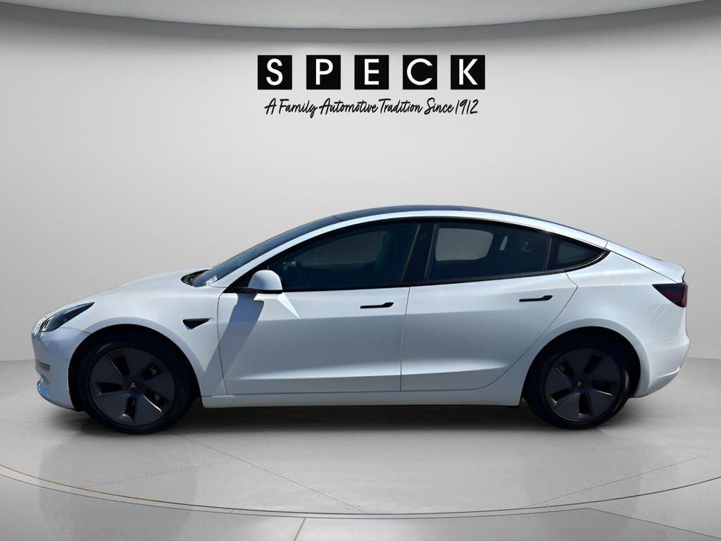 2021 Tesla Model 3 — side profile view