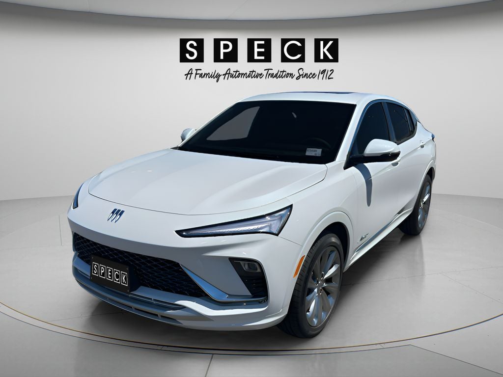 2026 Buick Envista Avenir in White Frost Tricoat — front three-quarter view