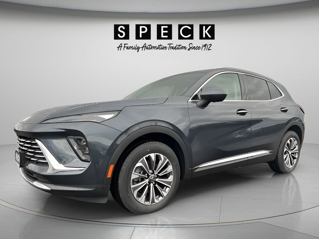 2026 Buick Envision Preferred in Quartz Blue Metallic — front three-quarter view