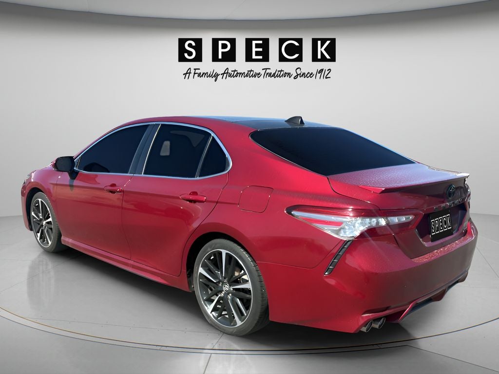 2018 Toyota Camry — rear three-quarter view