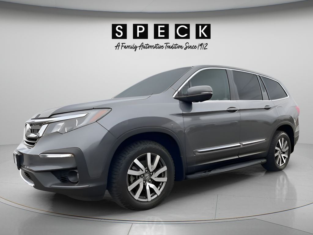 2020 Honda Pilot AWD EX-L in Modern Steel Metallic — front three-quarter view