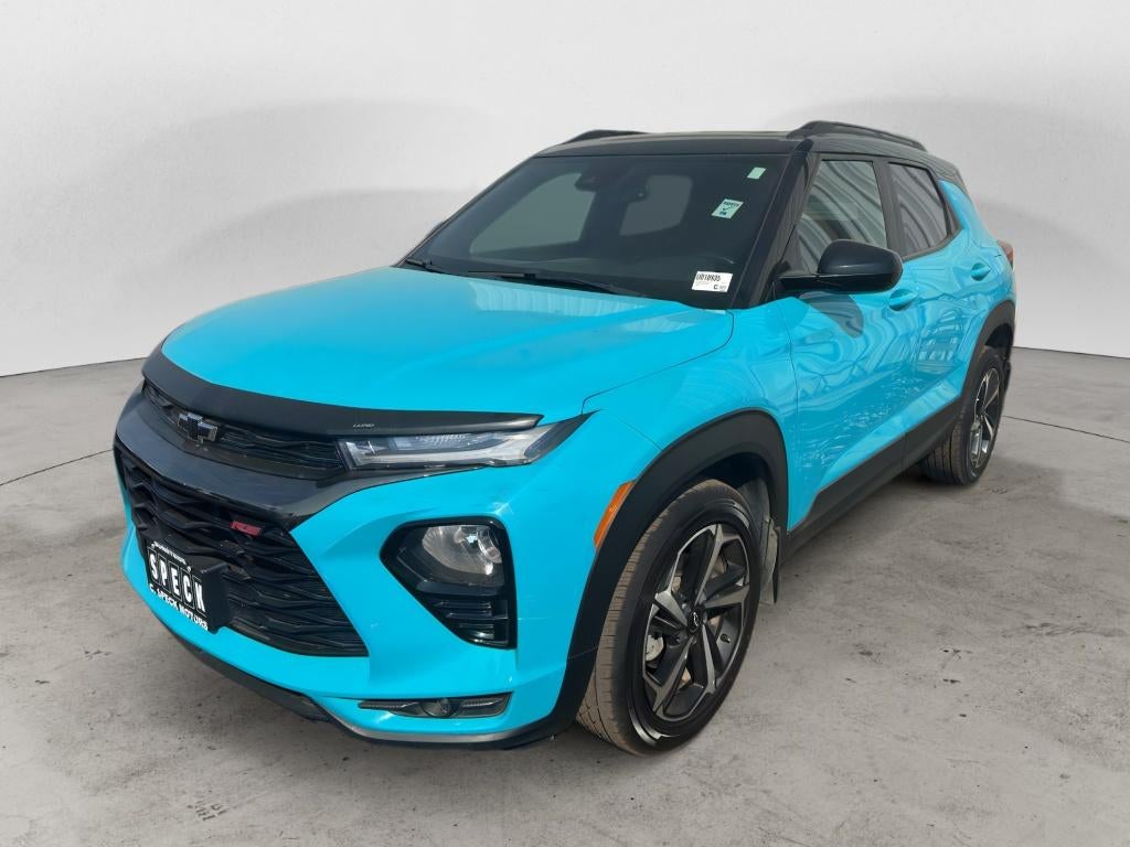 2021 Chevrolet Trailblazer AWD RS in Oasis Blue — front three-quarter view