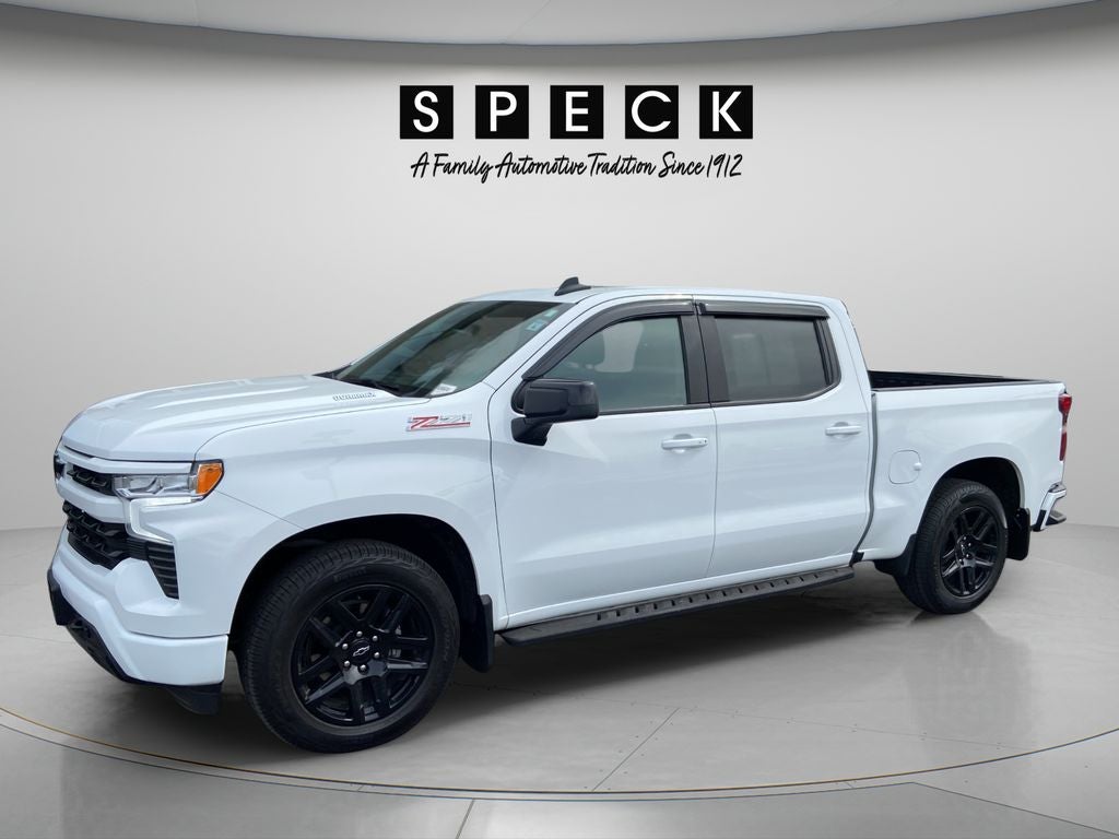 2024 Chevrolet Silverado RST in Summit White — front three-quarter view