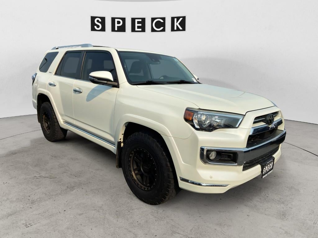 2020 Toyota 4Runner Limited in Blizzard Pearl — front three-quarter view